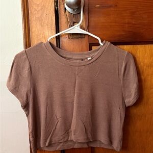 PacSun brown Crop T-Shirt